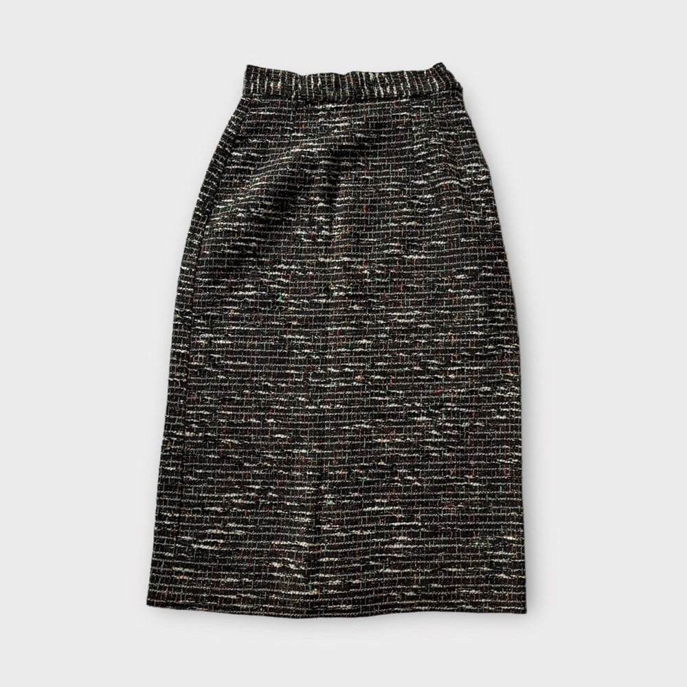 Vintage handmade, pencil skirt, metal, zipper, and button on side